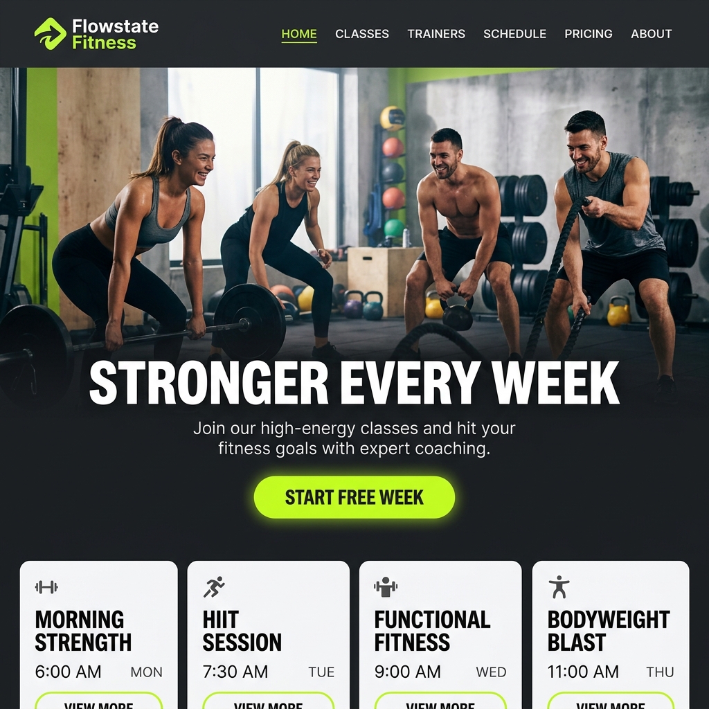 Flowstate Fitness website