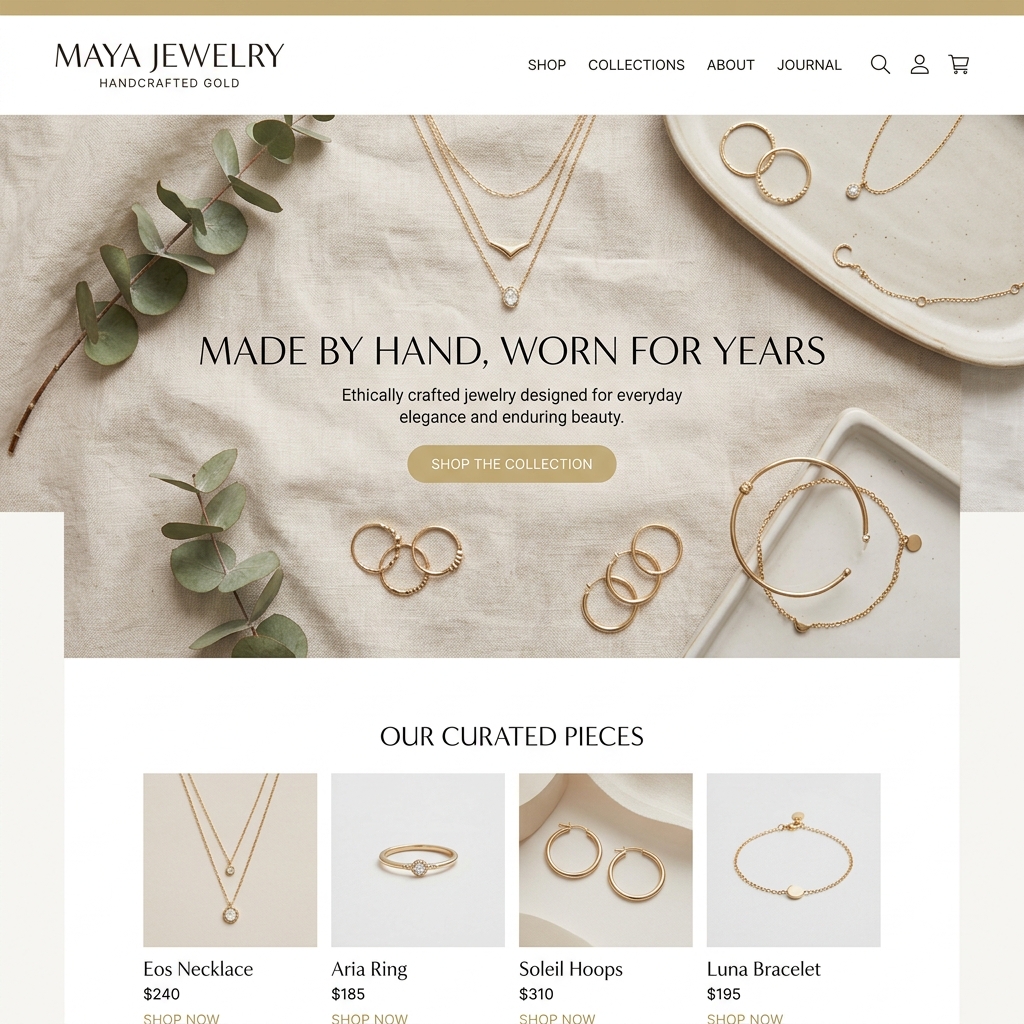 Maya Jewelry website